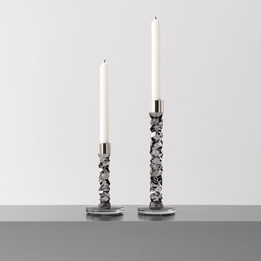 Carat Candlestick Graphite Medium - Set of 2