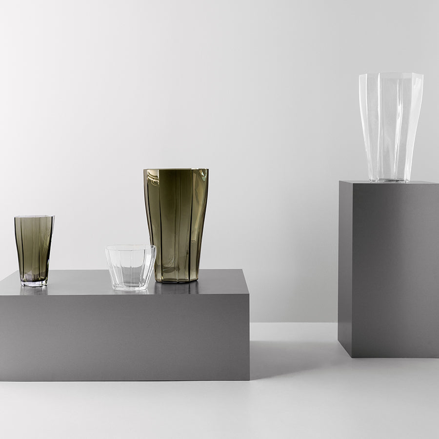 Reed Vase Moss Green Medium
