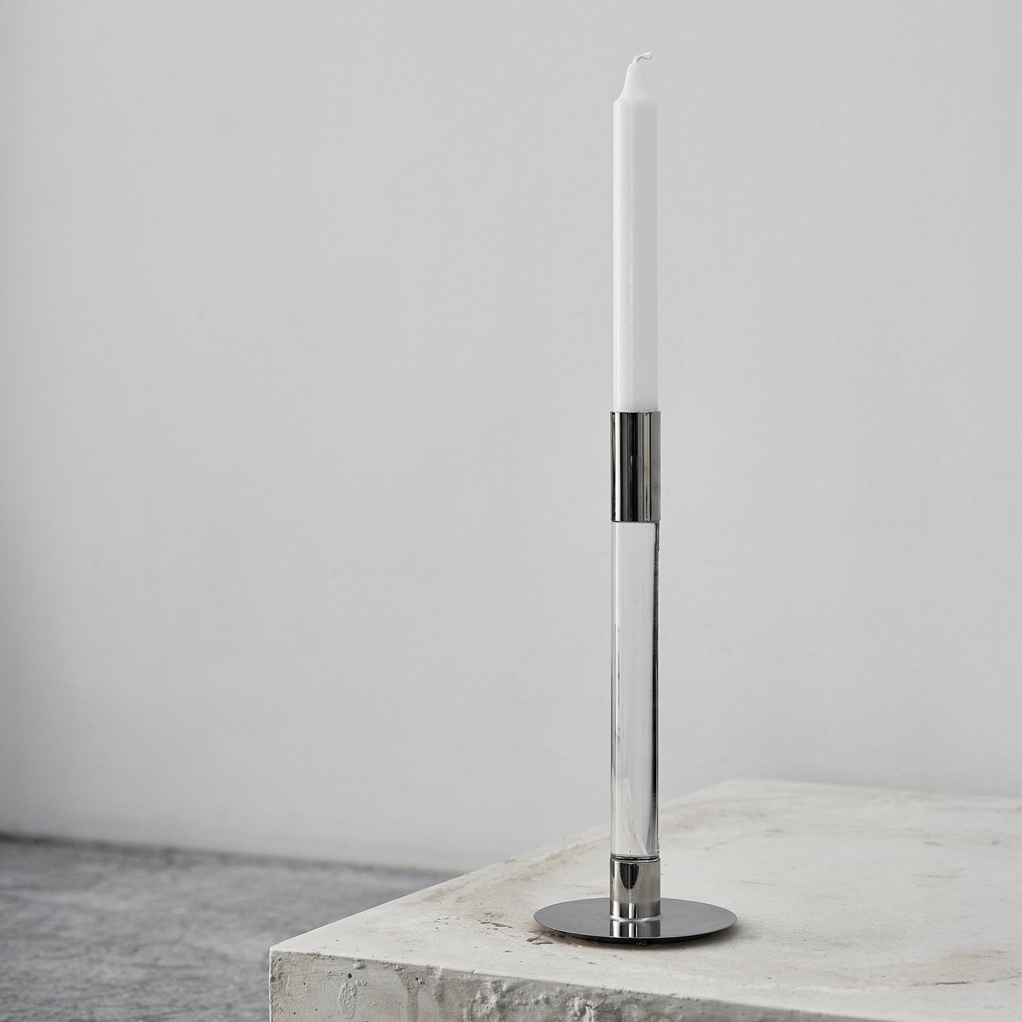 Lumiere Candlestick Silver Medium