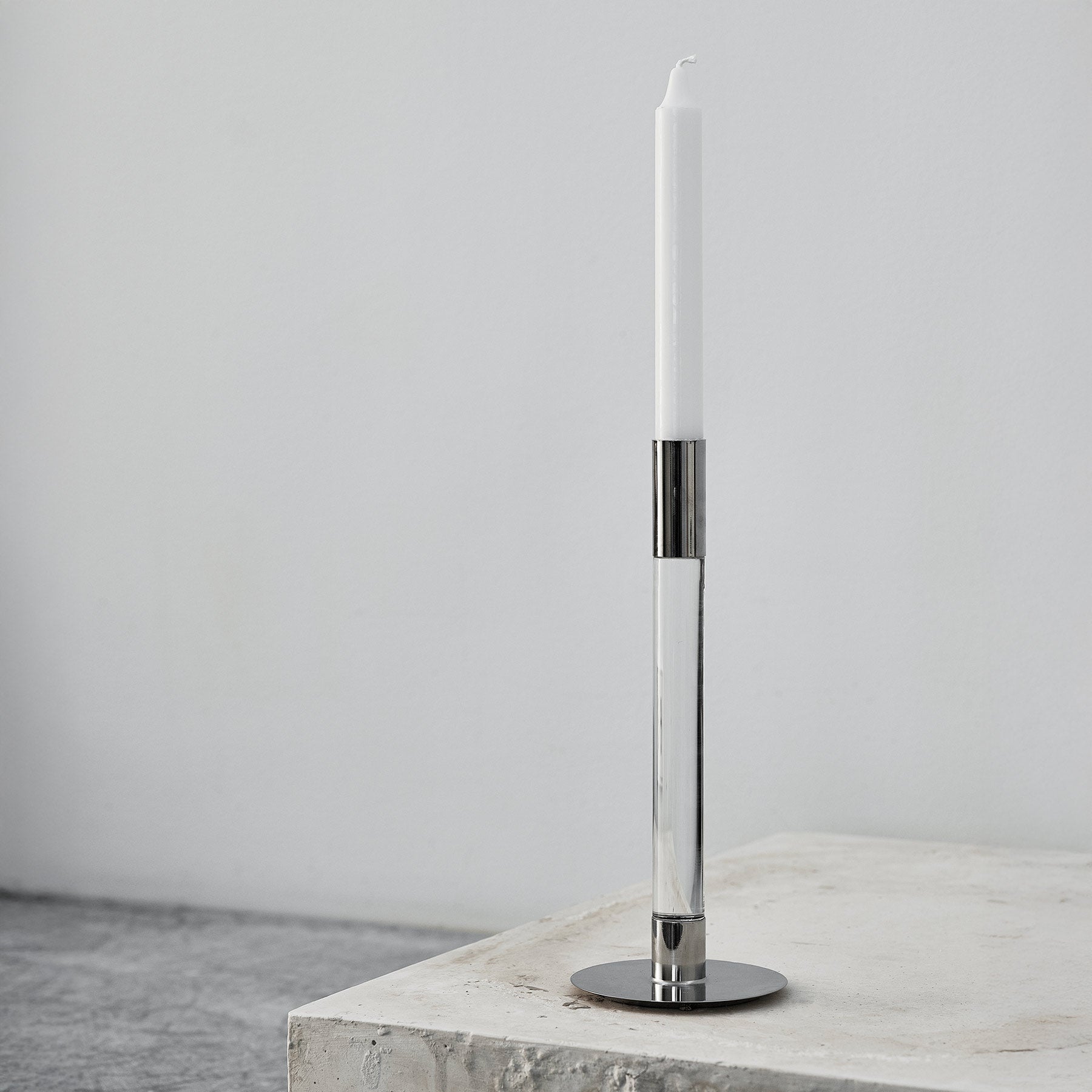 Lumiere Candlestick Silver Medium