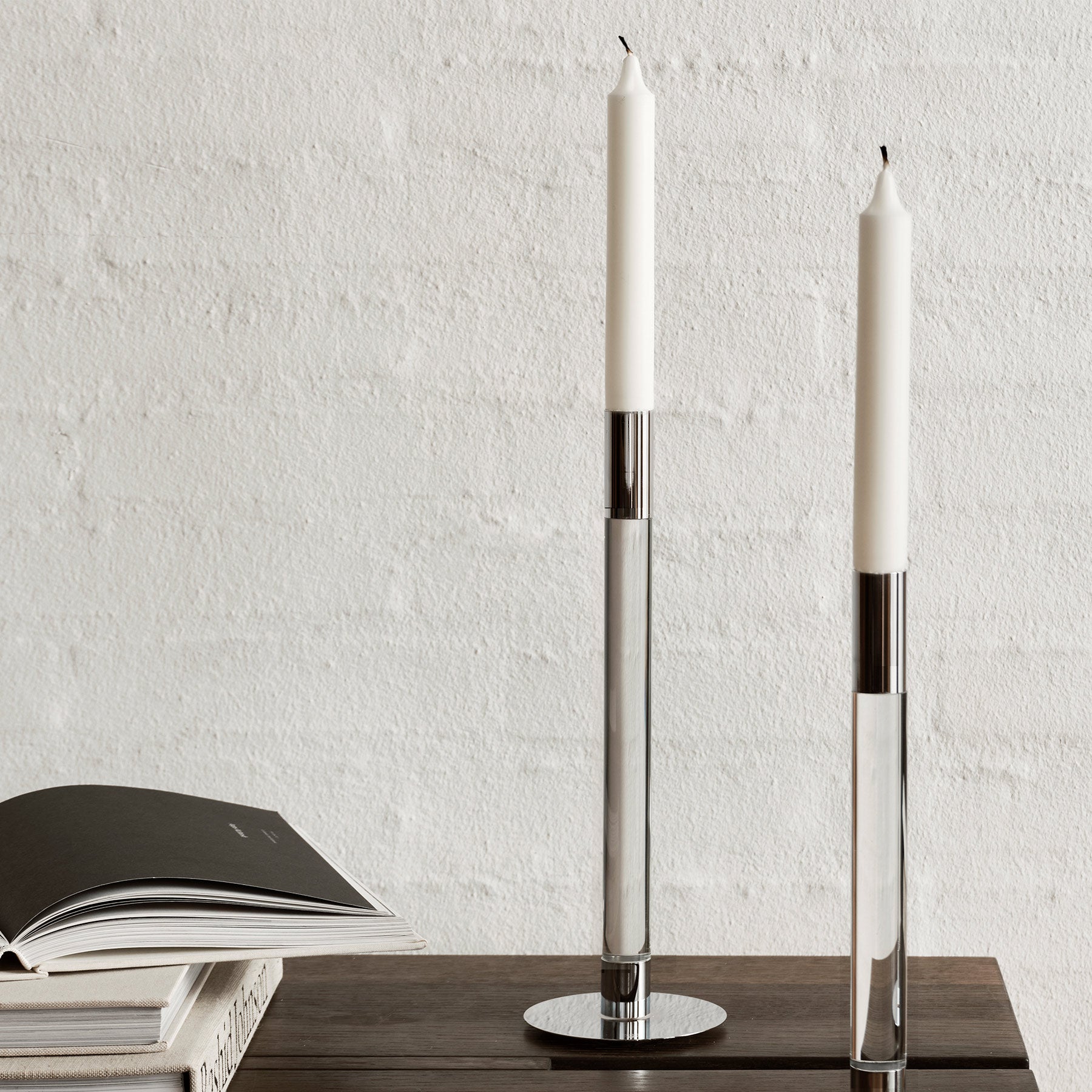 Lumiere Candlestick Silver Medium