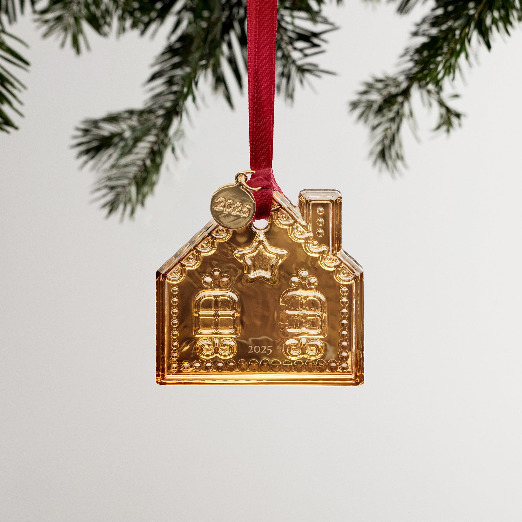 2025 Annual Holiday Ornament Gingerbread House 21k Gold