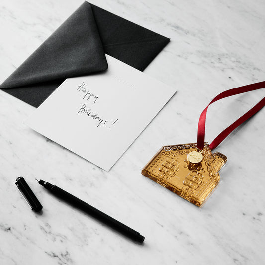 2025 Annual Holiday Ornament Gingerbread House 21k Gold