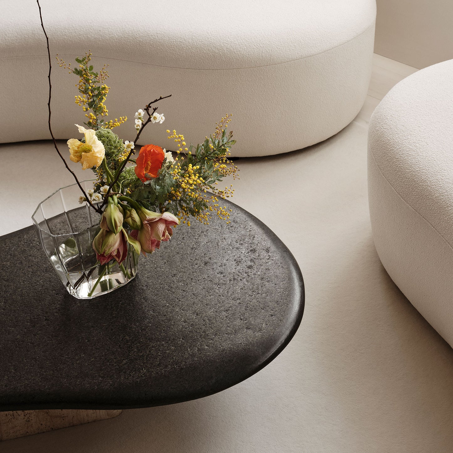 Reed Vase Clear Low