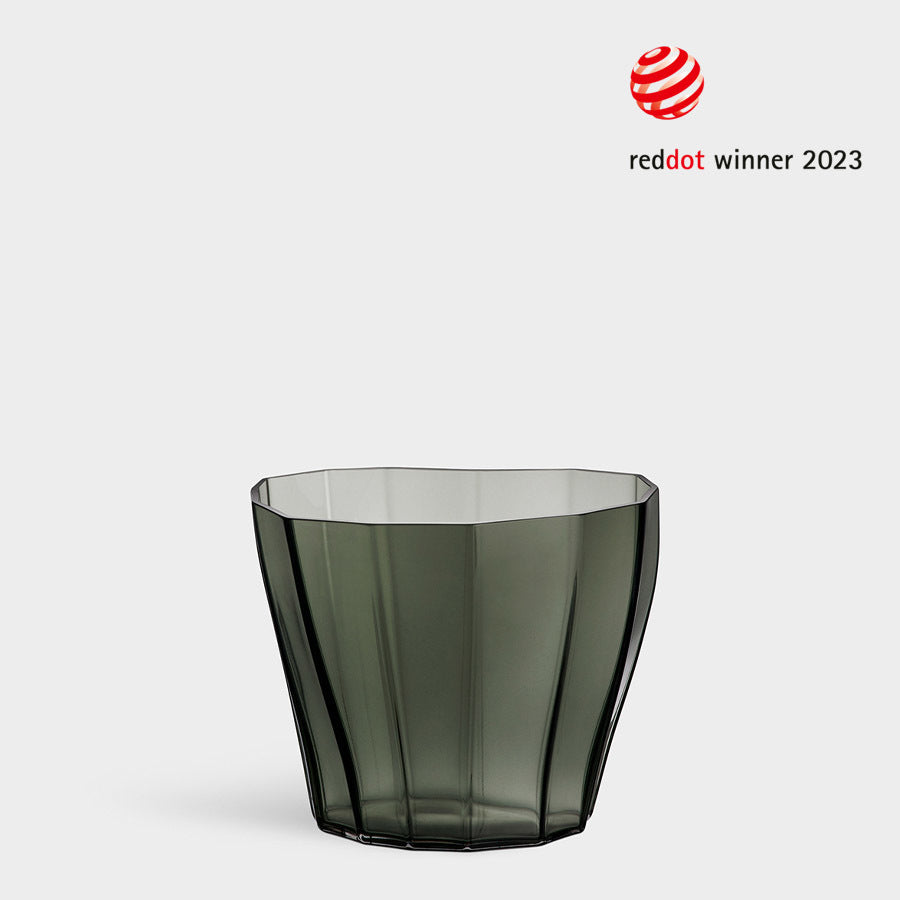 Reed Vase Moss Green Low
