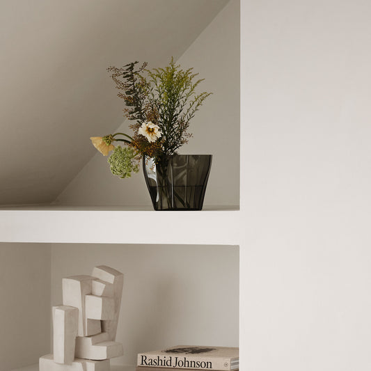 Reed Vase Moss Green Low