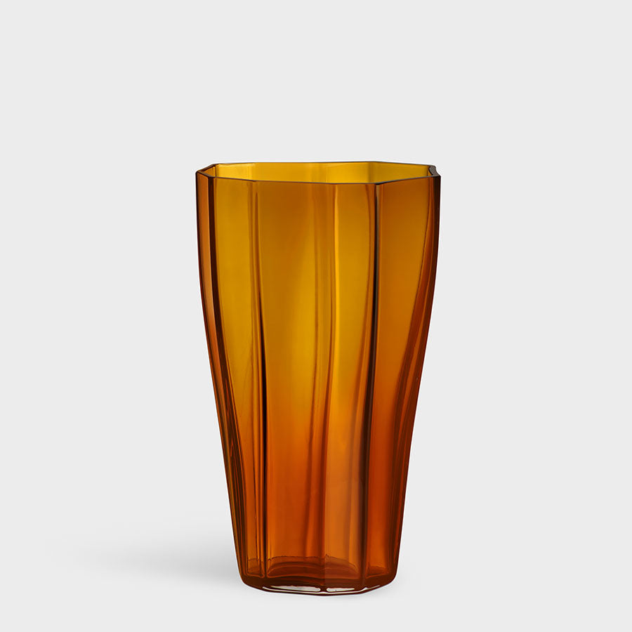 Reed Vase Amber Medium