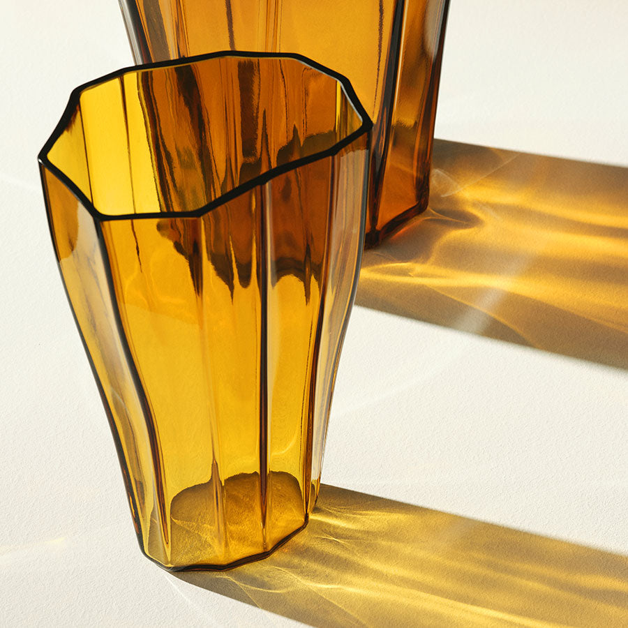 Reed Vase Amber Medium