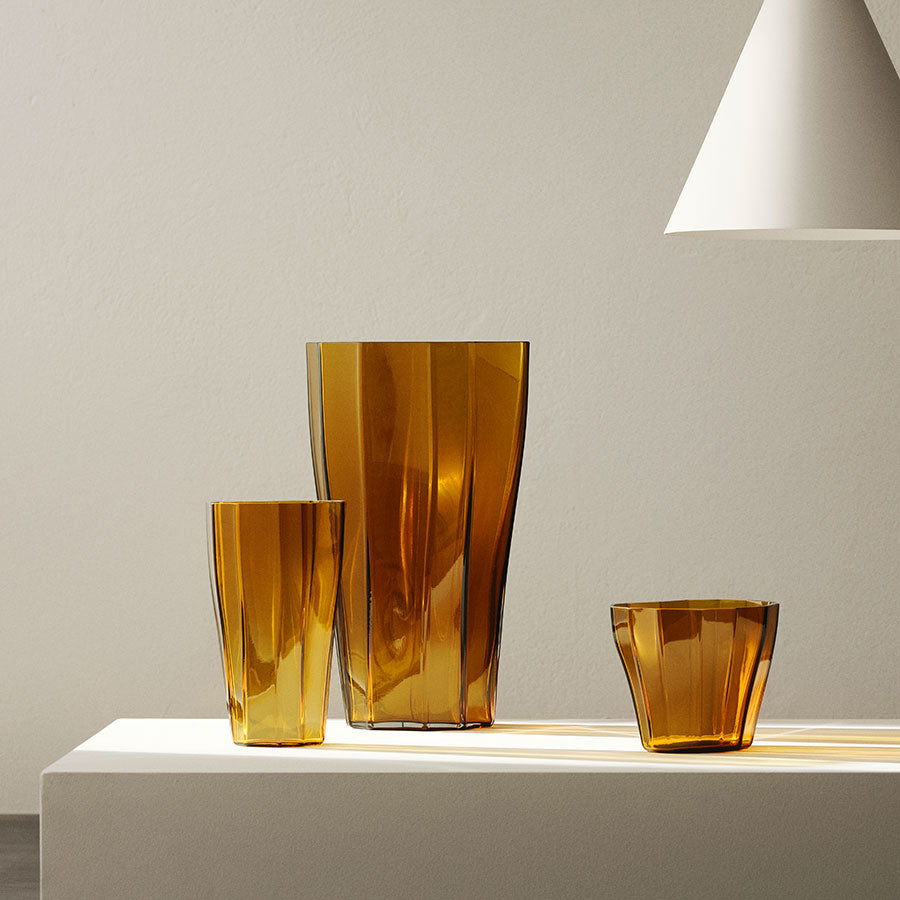 Reed Vase Amber Large