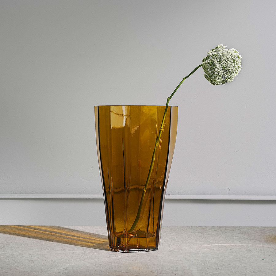Reed Vase Amber Large