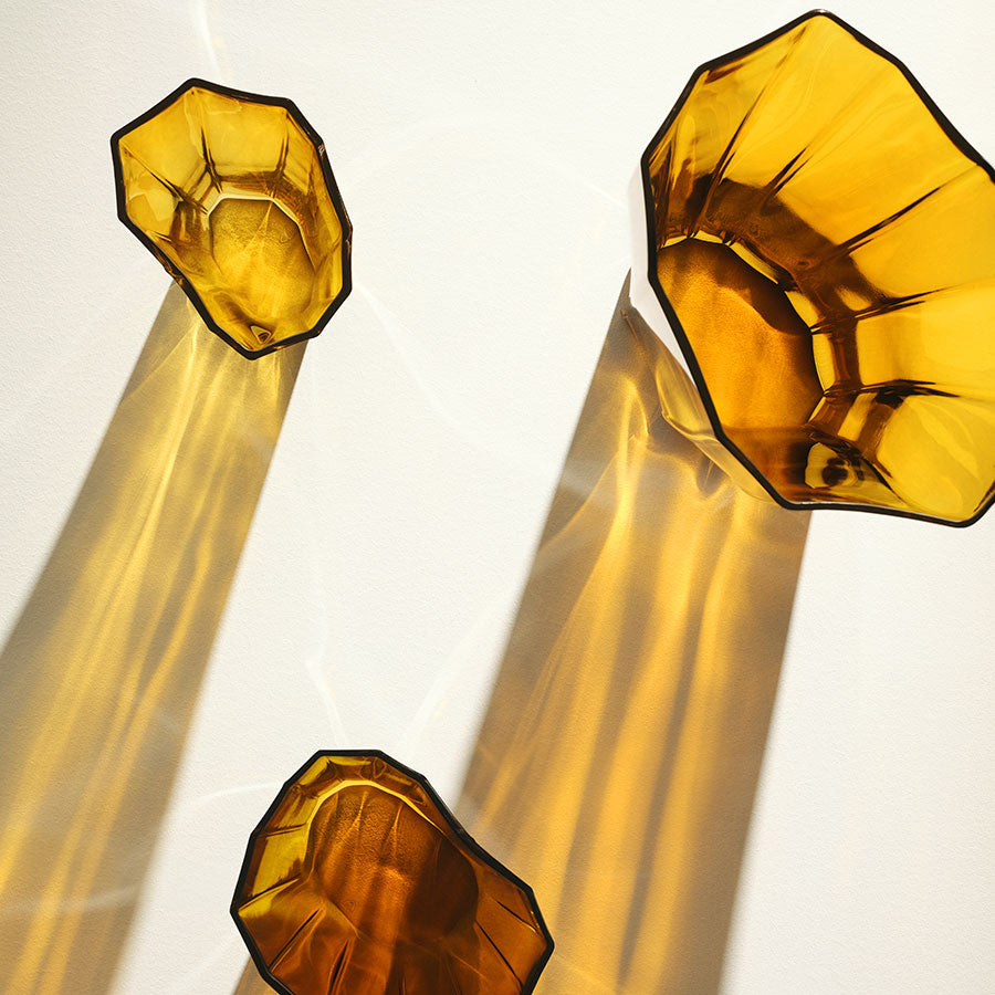 Reed Vase Amber Large