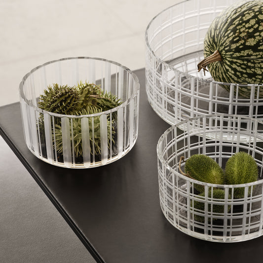 Cut In Number Checkered Bowl Small