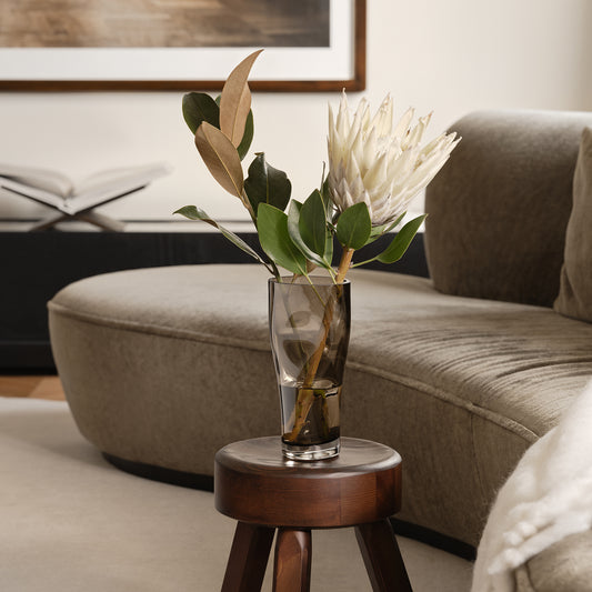 Squeeze Smokey Brown Vase Small