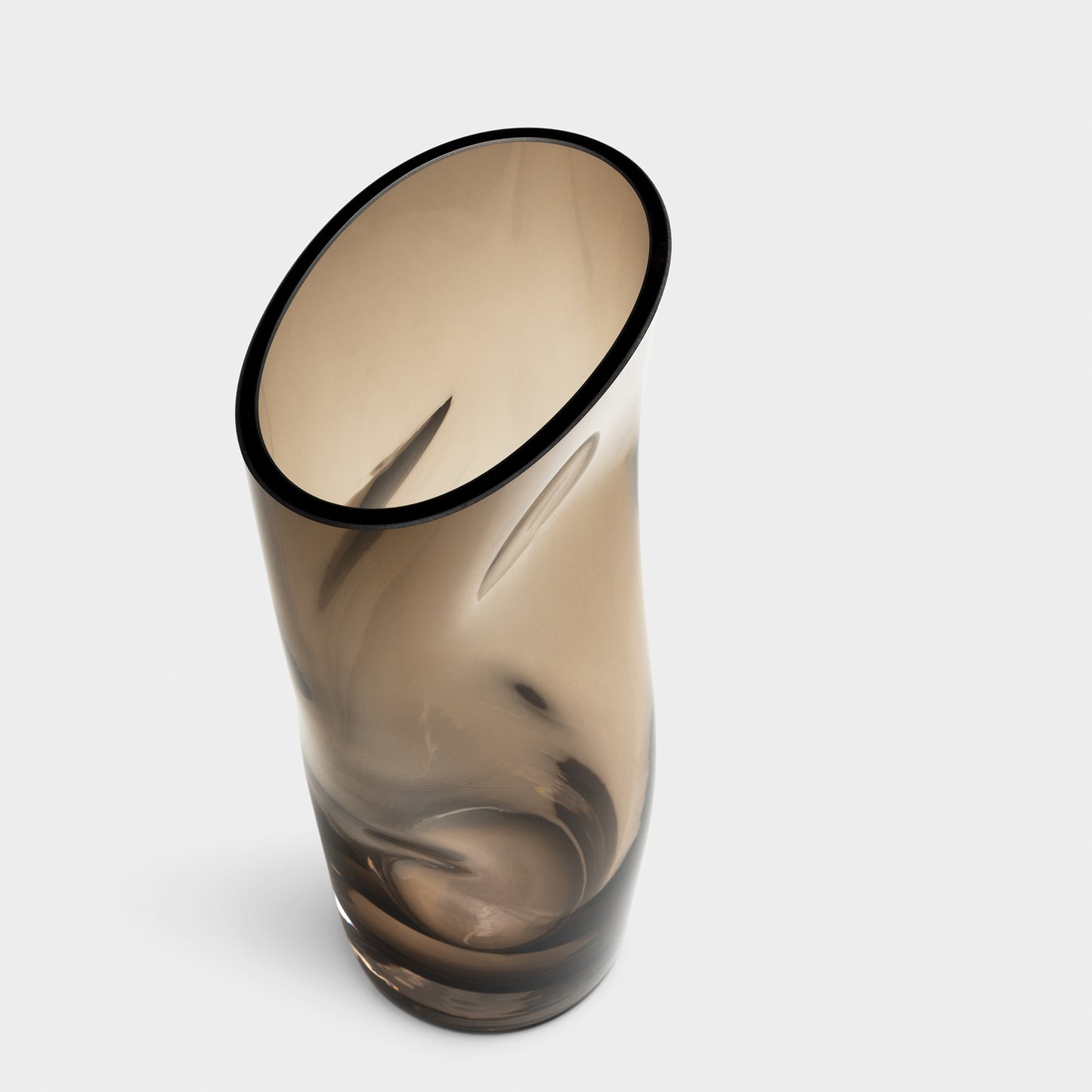 Squeeze Smokey Brown Vase Small