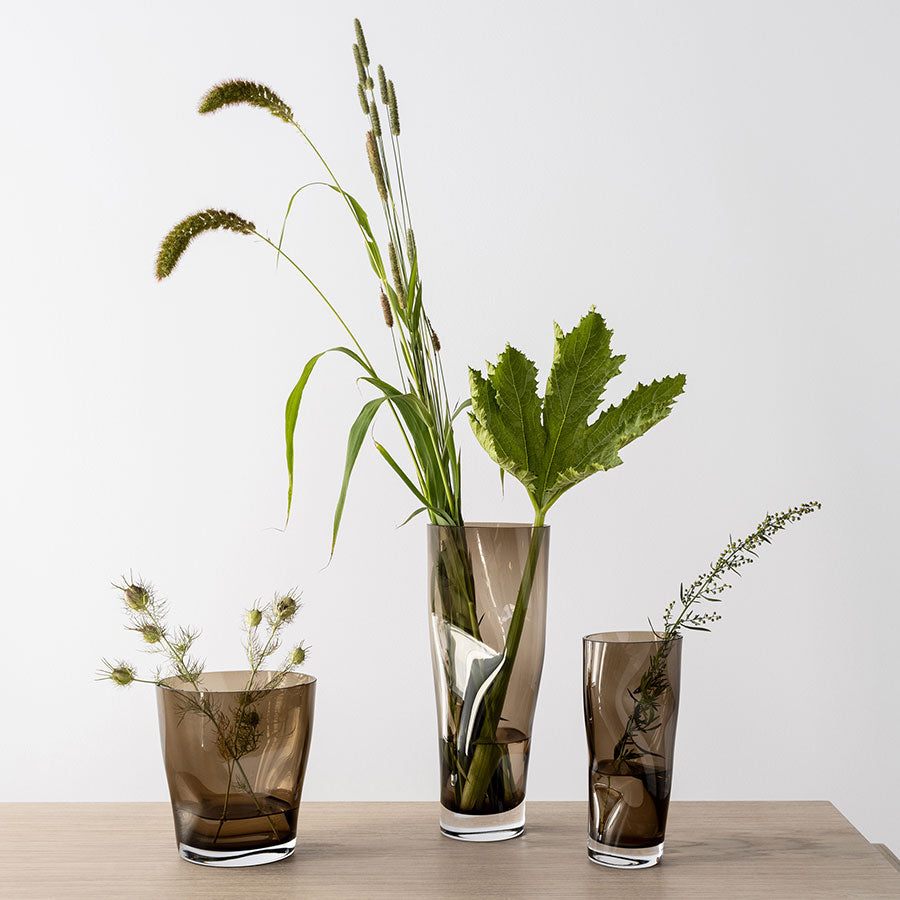 Squeeze Smokey Brown Vase Tall