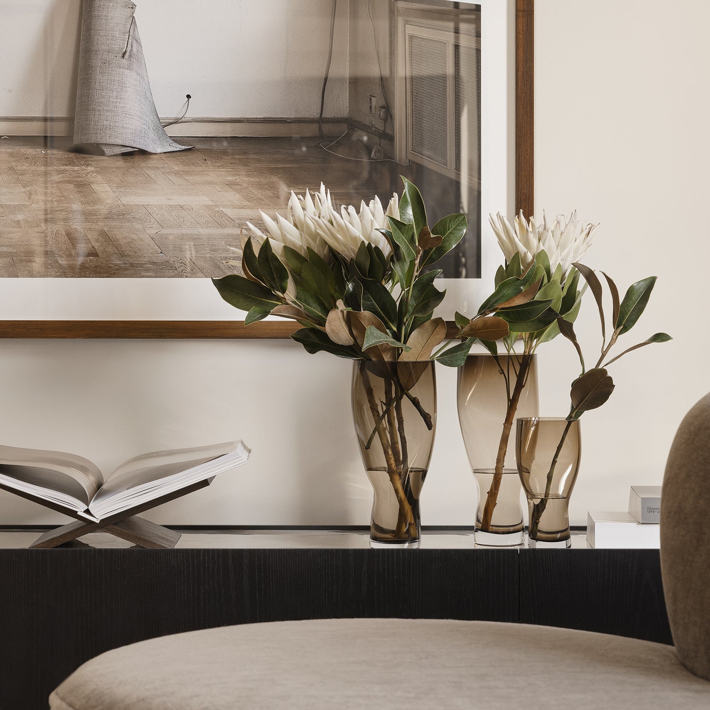 Squeeze Smokey Brown Vase Tall