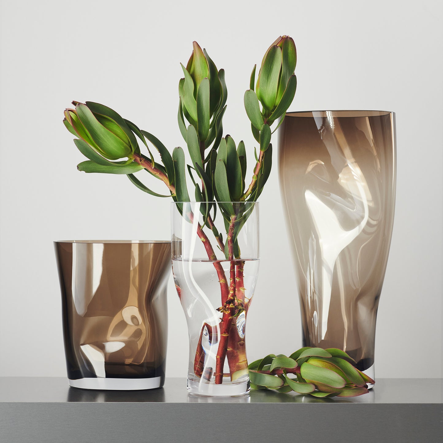 Squeeze Smokey Brown Vase Tall
