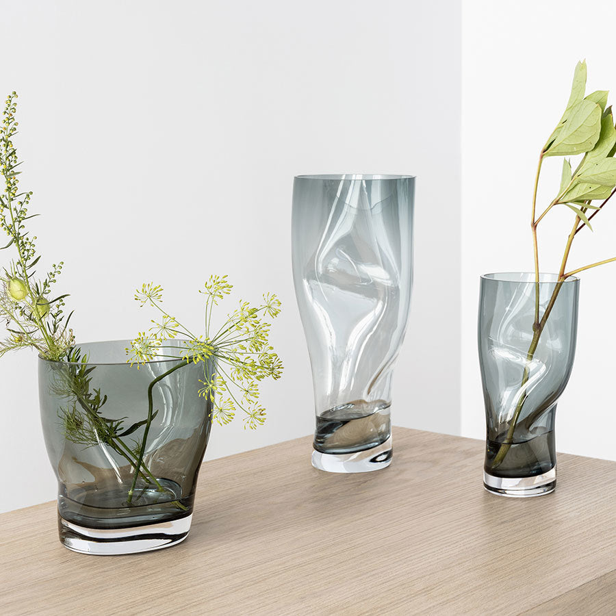 Squeeze Blue/Gray Tulip Vase