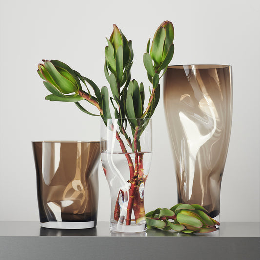 Squeeze Smokey Brown Tulip Vase