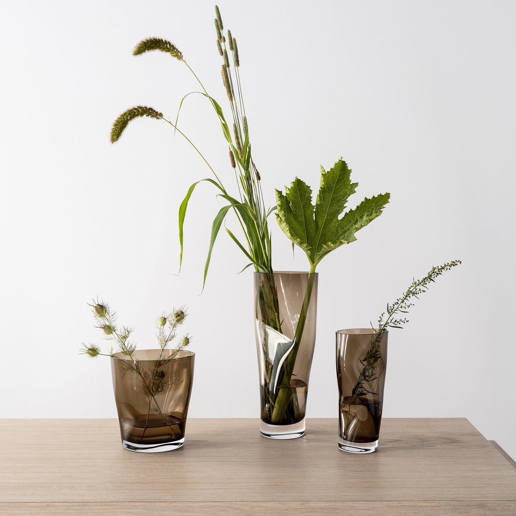 Squeeze Smokey Brown Tulip Vase