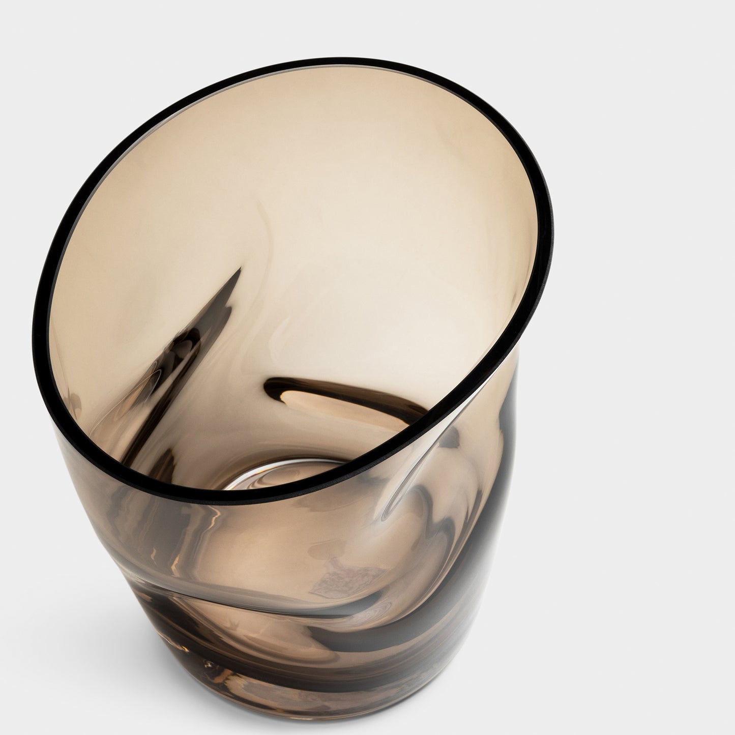 Squeeze Smokey Brown Tulip Vase