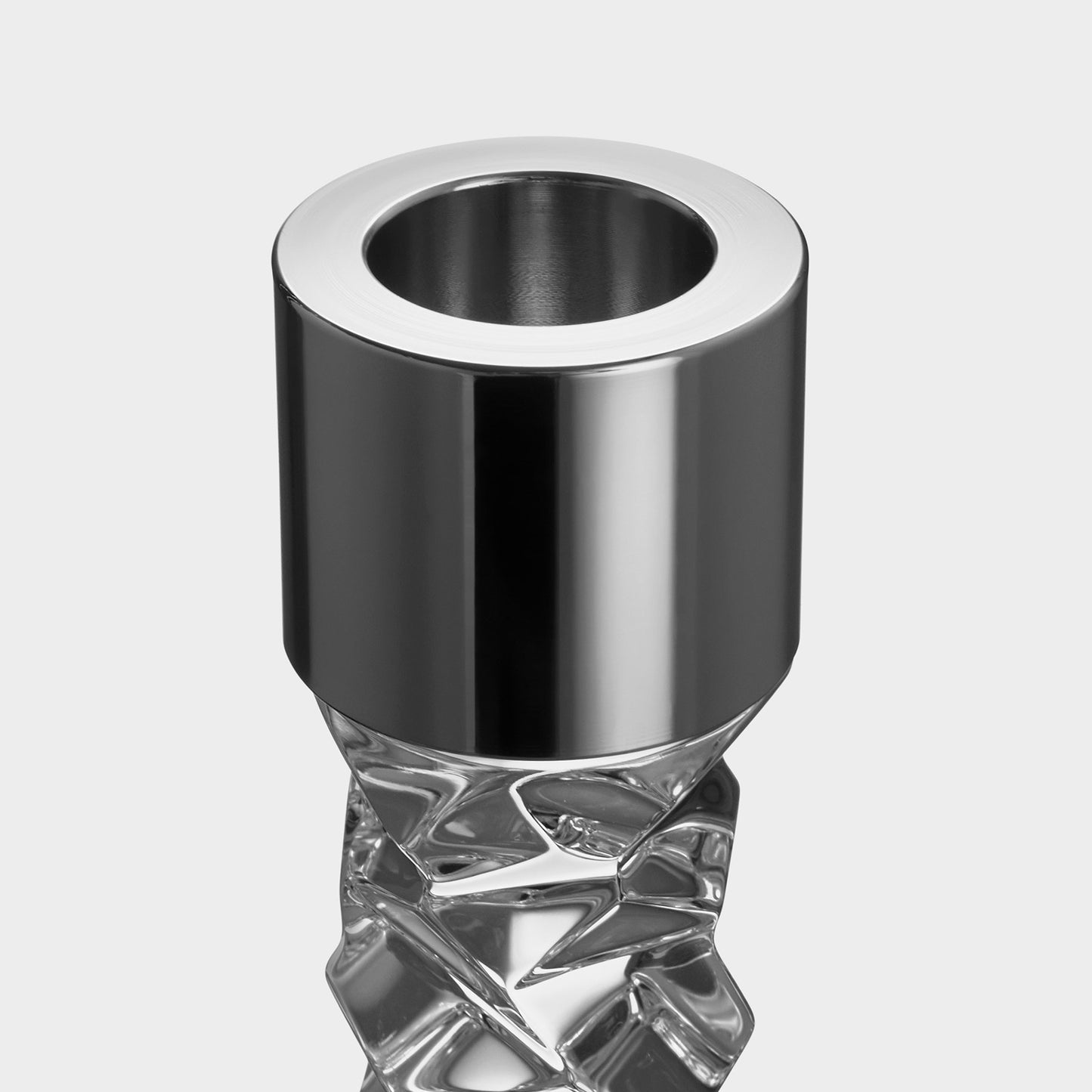 Carat Candlestick Silver Large - Set of 2