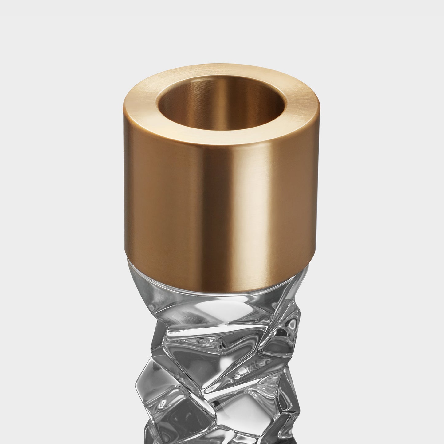 Carat Candlestick Brass Medium - Set of 2