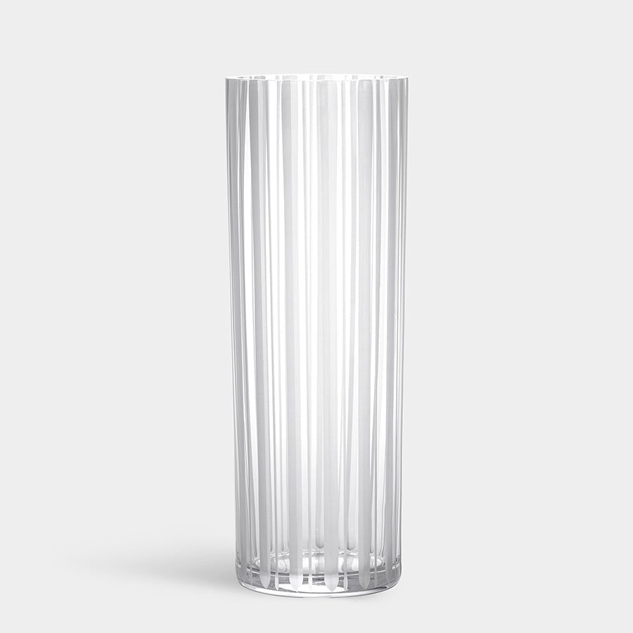 Cut In Number Striped Vase Tall