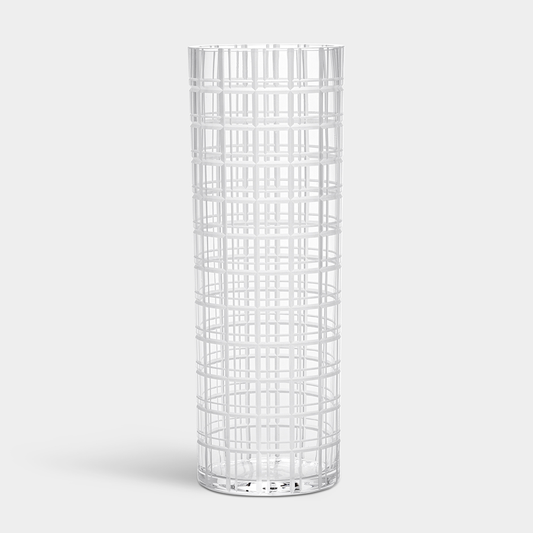 Cut In Number Checkered Vase Tall
