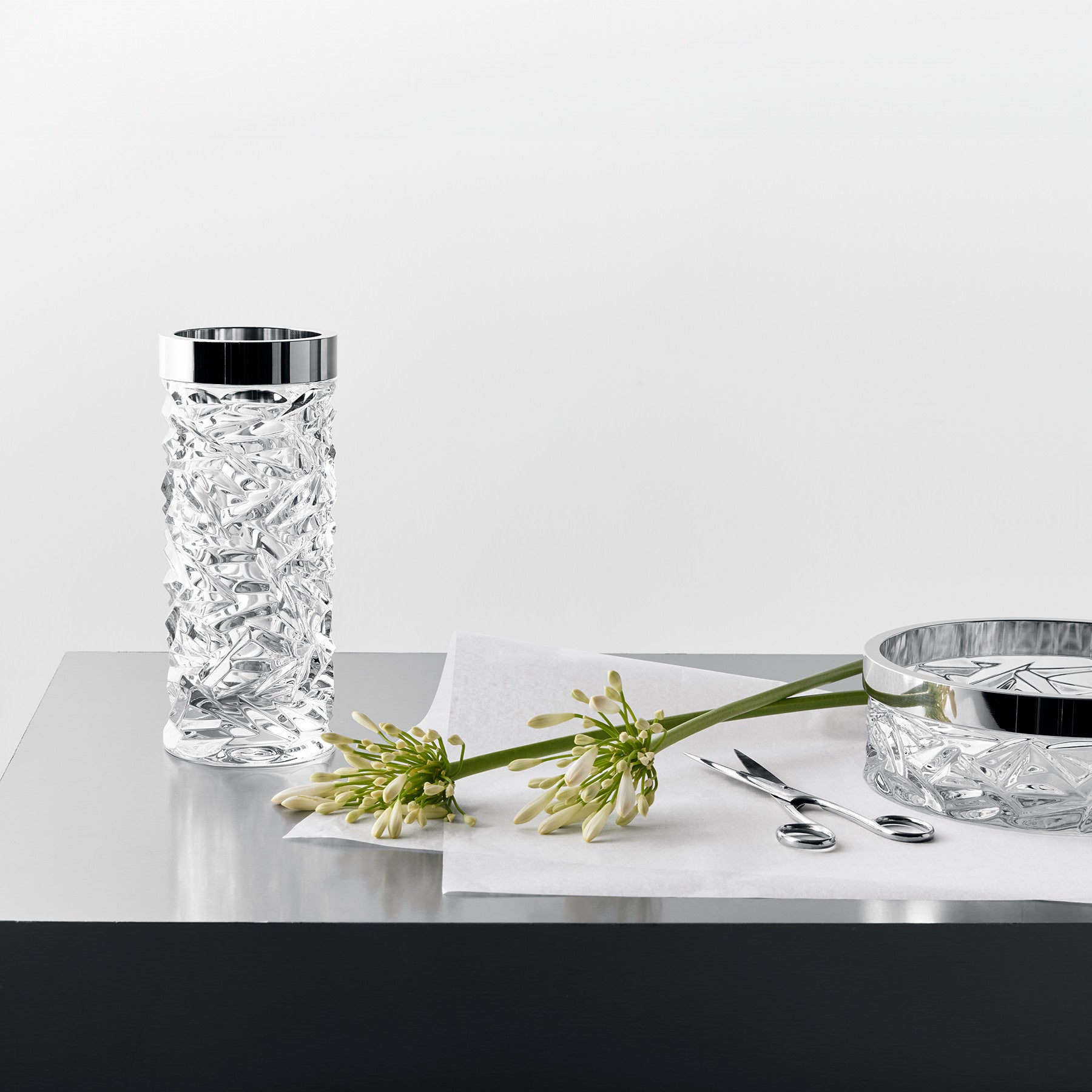 Orrefors クリスタルボウル　オブジェ Orrefors Crystal 'Corona' Bowl by Lars Hellsten – DEN