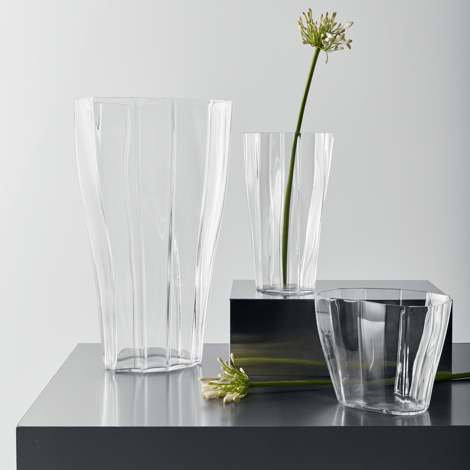 Reed Vase Clear Medium - Thumbnail 4