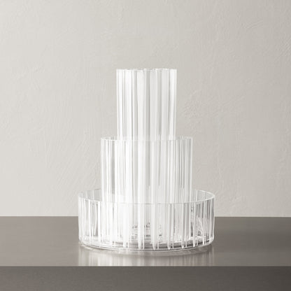 Cut In Number Striped Vase Tall