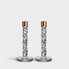 Carat Candlestick Brass Medium - Set of 2