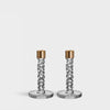 Carat Candlestick Brass Small - Set of 2