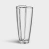 Heart collection large crystal vase on a light gray background
