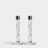 Carat Candlestick Silver Medium - Set of 2
