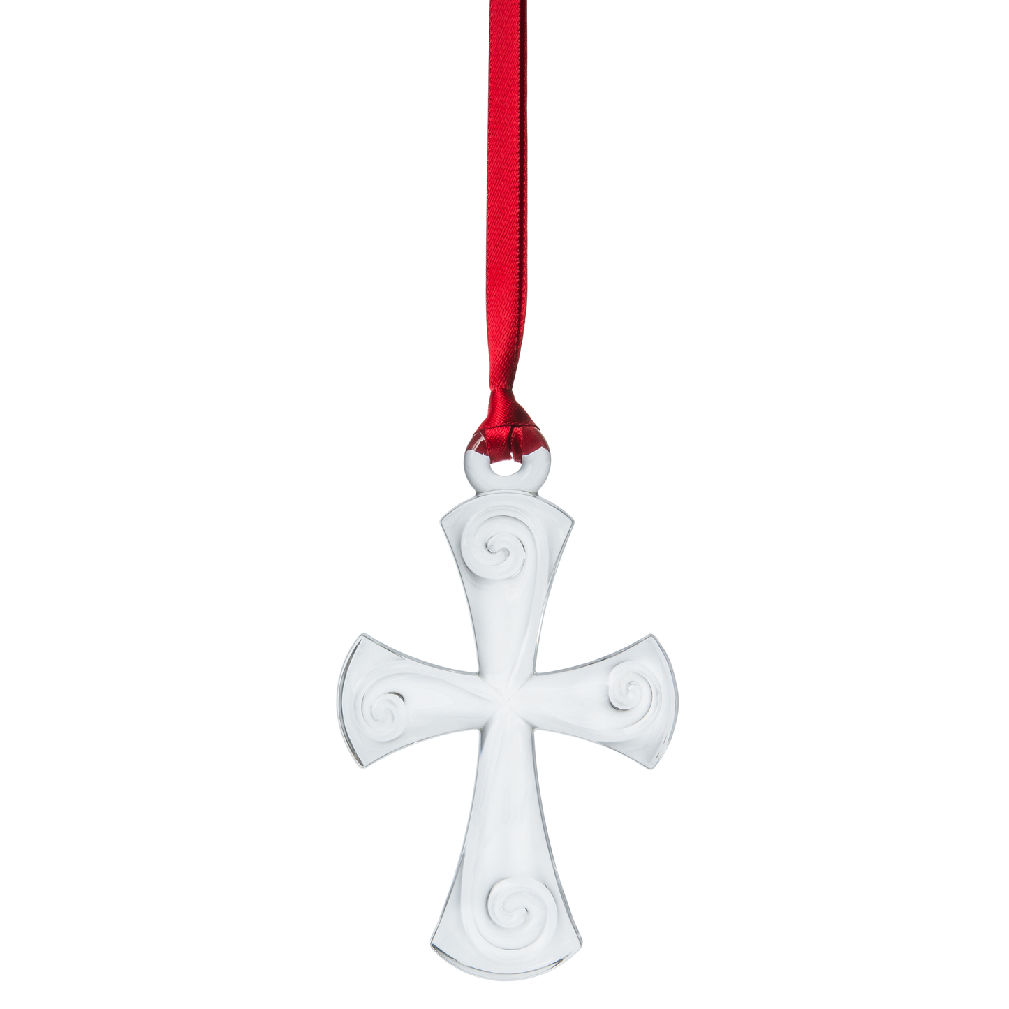 Holly Days Cross Ornament Clear