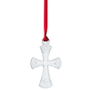 Holly Days Cross Ornament Clear